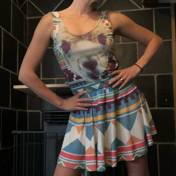 Hipster llama summer dress - Picture 6 of 6